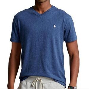 Polo Ralph Lauren Classic-Fit Short Sleeve V-Neck Tee Shirt For Boys Size Large